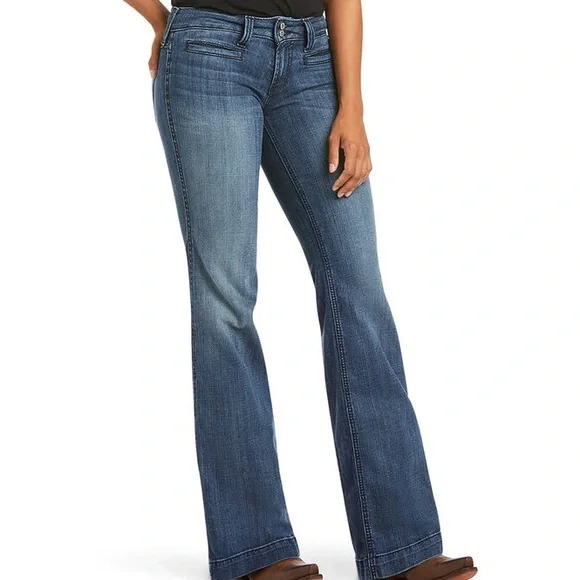 Women's Blue Boot Cut Jeans - Picture 1 of 4